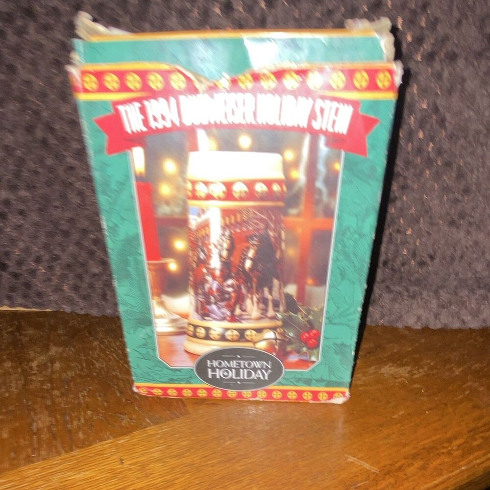 Budweiser 1994 Holiday Stein "Hometown Holiday" Box- NO MUG, JUST THE BOX